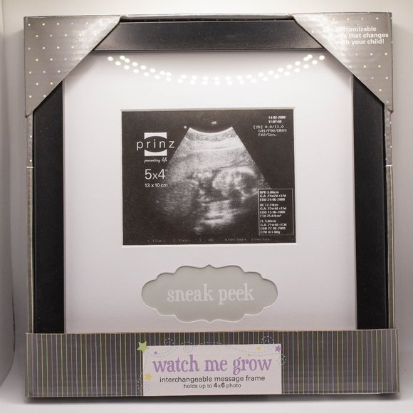 Prinz 5"x4" Watch Me Grow Sonogram Frame for Maternity, Newborn and Babies - Picture 3 of 3